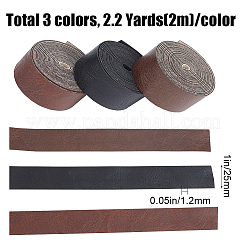 3 Rolls 3 Colors PU Imitation Leather Cord&nbsp;LC-GF0001-08A