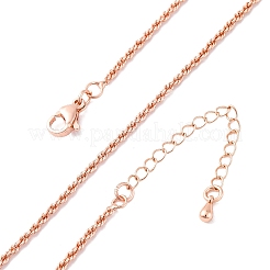Brass Rope Chains Necklaces for Women&nbsp;NJEW-D302-03RG