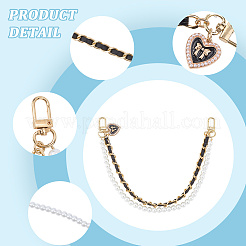 PU Leather & Plastic Pearl  Phone Hand Strap Chains&nbsp;AJEW-WH20048-12D