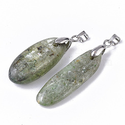 Natural Green Quartz Pendants&nbsp;LS-G-S366-001B-01