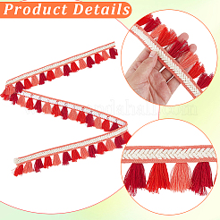 5.47 Yards Ethnic Style Polyester Fringe Lace Trims&nbsp;SRIB-CY0001-32B