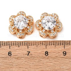 Brass Micro Pave Clear Cubic Zirconia Beads&nbsp;CU-CBAEC99-32G-01