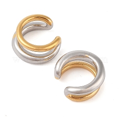 304 Stainless Steel Two Tone Cuff Earrings for Women&nbsp;EJEW-Z070-01G