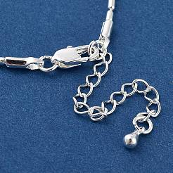 Brass Column Link Chain Necklaces for Women&nbsp;NJEW-Q344-07S