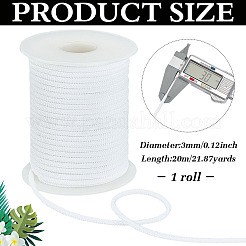 20M Nylon Braided Round Cord&nbsp;OCOR-WH0070-254A