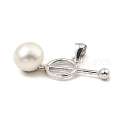 Rhodium Plated 925 Sterling Silver Pendants&nbsp;STER-Z003-07P