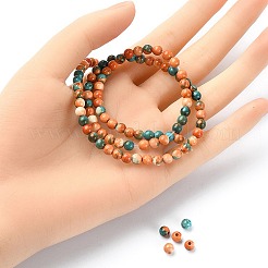 Synthetic Ocean White Jade Round Beads Strands&nbsp;G-YW0001-42A