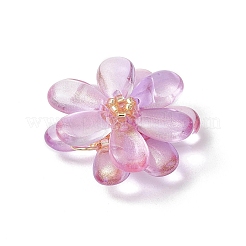 7Pcs 7 Colors Transparent Glass Pendants&nbsp;PALLOY-MZ00724