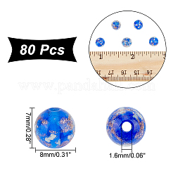 Luminous Handmade Gold Sand Lampwork Beads&nbsp;LAMP-NB0001-79D
