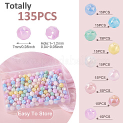 135Pcs 9 Colors Anti-Tarnish Electroplate Glass Beads Strands&nbsp;GLAA-TA0003-61