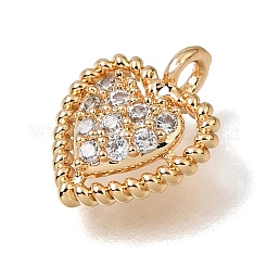 Valentine's Day Brass Micro Pave Clear Cubic Zirconia Pendants&nbsp;CU-K001-21G