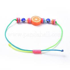 Adjustable Nylon Thread Kid Braided Beads Bracelets&nbsp;BJEW-JB04454-M