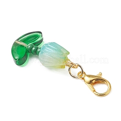 40Pcs Tulip Acrylic Pendant Decorations&nbsp;HJEW-JM04689-02
