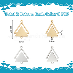 16Pcs 2 Colors 201 Stainless Steel Connector Charms&nbsp;STAS-UN0054-64