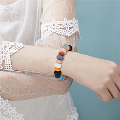 60Pcs 5 Colors Food Grade Eco-Friendly Silicone Beads&nbsp;SIL-DC0001-37