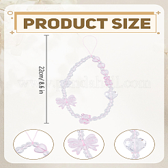 1Pc Heart & Bowknot Acrylic Mobile Straps for Women&nbsp;AJEW-LP0004-56