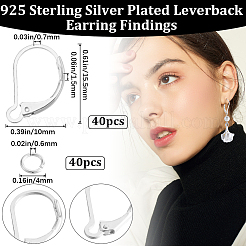 40Pcs Brass Leverback Earring Findings&nbsp;FIND-BBC0003-17