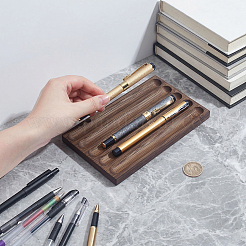 5-Slot Wood Pen Holder&nbsp;ODIS-WH0099-291