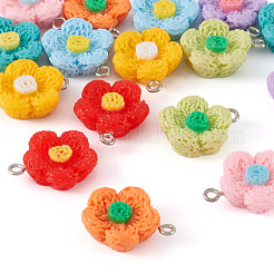 16Pcs 8 Colors Opaque Resin Pendants&nbsp;RESI-TA0002-56