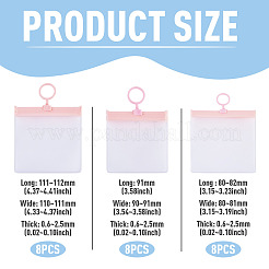 24Pcs 3 Styles Transparent EVA Resealable Bags with Rings&nbsp;ABAG-TA0002-26