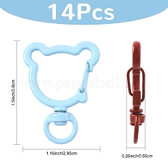 14Pcs Spray Painted Eco-Friendly Alloy Swivel Snap Hook Clasps&nbsp;FIND-FS0004-59