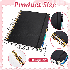 Plastic & Paper Spiral Notebook&nbsp;AJEW-WH0410-362A