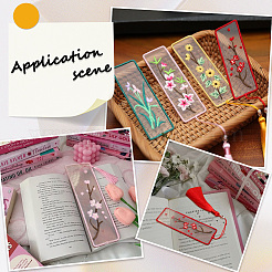 DIY Embroidery Bookmark Kits&nbsp;DIY-SC0029-47