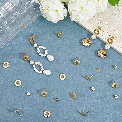 60Pcs 304 Stainless Steel Stud Earring Findings&nbsp;STAS-BBC0007-85