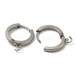 Tarnish Resistant 201 Stainless Steel Huggie Hoop Earrings Findings&nbsp;STAS-A167-01G-P