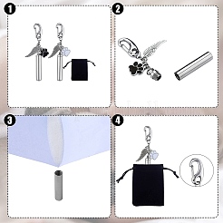 2Pcs Alloy Enamel Pendants Keychain&nbsp;HJEW-SW00012