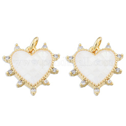 Brass Micro Pave Clear Cubic Zirconia Pendants&nbsp;KK-N227-99D