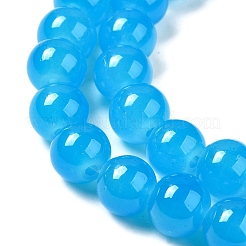 Baking Paint Imitation Jade Glass Round Bead Strands&nbsp;X1-DGLA-Q021-8mm-13