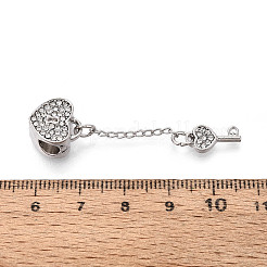 Alloy Rhinestone European Dangle Charms&nbsp;MPDL-Q208-113