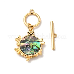 Brass Pave Clear Cubic Zirconia Toggle Clasps&nbsp;KK-M243-09G-02