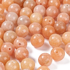 100Pcs 8mm Natural Peach Calcite Round Beads&nbsp;DIY-LS0002-27