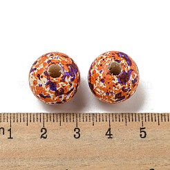 Spray Paint Schima Wood Bead&nbsp;WOOD-H107-03C
