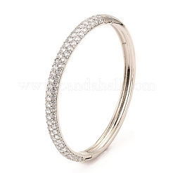 Brass Micro Pave Cubic Zirconia Bangles&nbsp;BJEW-F416-01P