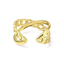 Ion Plating(IP) 304 Stainless Steel Open Cuff Ring&nbsp;RJEW-L109-033G