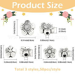 150Pcs 3 Styles Alloy Spacer Beads&nbsp;FIND-YW0011-75