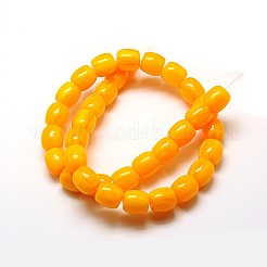 Imitation Amber Resin Drum Beads Strands for Buddhist Jewelry Making&nbsp;RESI-A009D-12mm-01