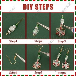 DIY Christmas Snowflake Earring Making Kit&nbsp;DIY-SC0022-84