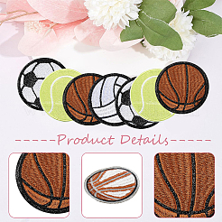 16Pcs 4 Styles Sports Theme Polyester Cloth Patches&nbsp;PATC-GF0001-98