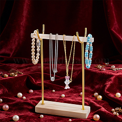 1Pc Alloy with Wood Display Stands for Selenite Wand&nbsp;ODIS-FG0002-32A