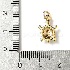 Brass Micro Pave Cubic Zirconia Charms&nbsp;KK-I276-37G