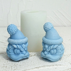 3D Dancing Lion Head DIY Food Grade Silicone Statue Candle Molds&nbsp;PW-WG99762-01