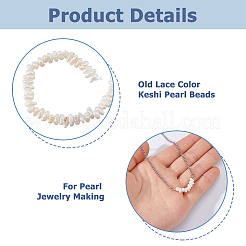 1 Strand Natural Keshi Pearl Cultured Freshwater Pearl Beads Strands&nbsp;PEAR-HS0001-26B