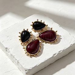 Alloy & Resin Stud Earrings for Women&nbsp;WGBD892-01