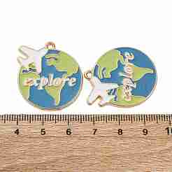 Alloy Enamel Pendants&nbsp;ENAM-V002-03KCG