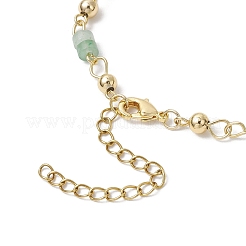 Brass Natural Mixed Stone Link Bracelets for Women&nbsp;BJEW-JB11683