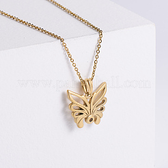 Elegant Stainless Steel Hollow Butterfly Pendant Necklaces for Women&nbsp;QP5237